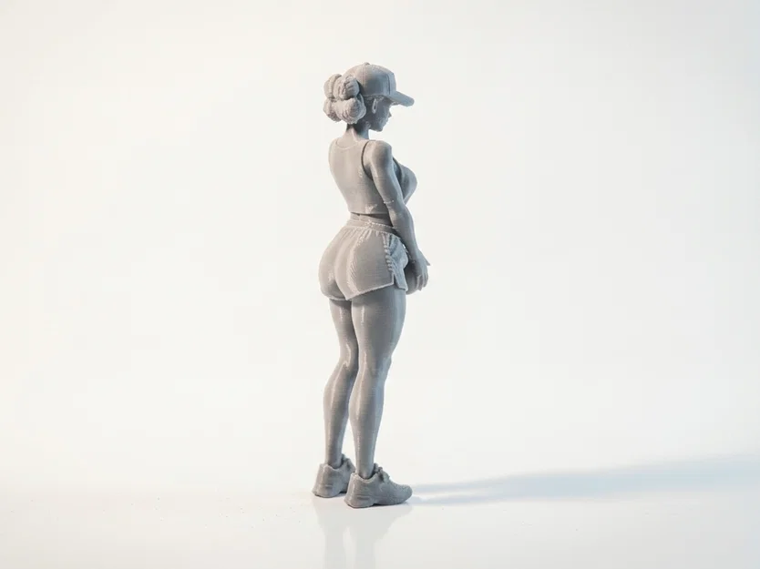 Mô hình 3D Nữ Vận Động Viên Bóng Rổ Đầy Sức Sống - Image 3