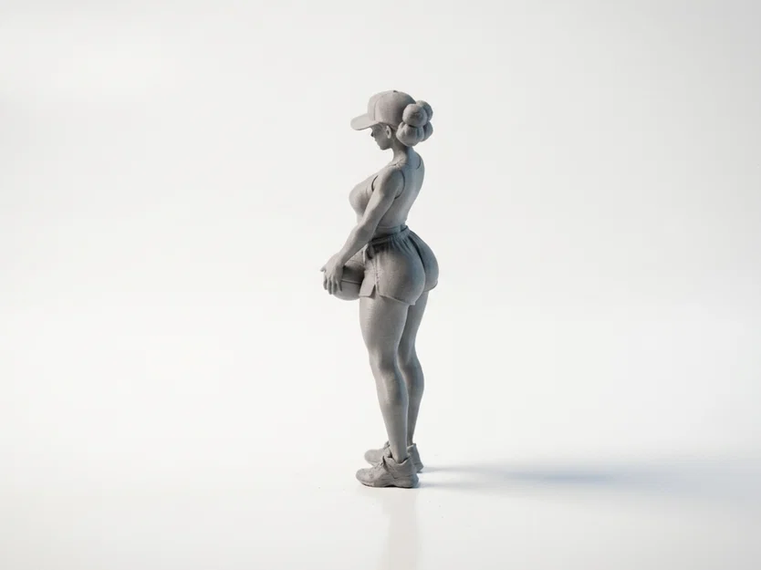 Mô hình 3D Nữ Vận Động Viên Bóng Rổ Đầy Sức Sống - Image 4