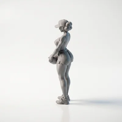 Mô hình 3D Nữ Vận Động Viên Bóng Rổ Đầy Sức Sống