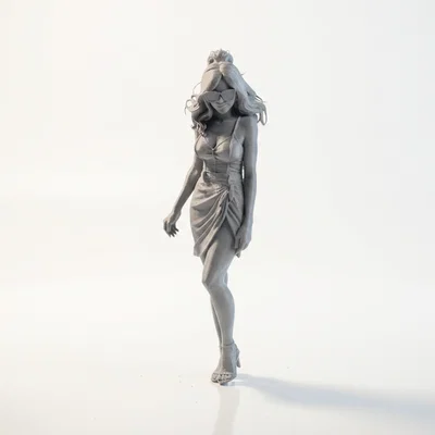 Mô hình tượng cô gái đi biển - File in 3D nghệ thuật