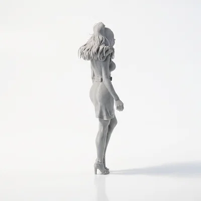 Mô hình tượng cô gái đi biển - File in 3D nghệ thuật