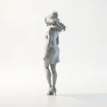 Mô hình tượng cô gái đi biển - File in 3D nghệ thuật - Thumbnail 4