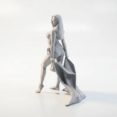 Mô Hình Thiếu Nữ Bãi Biển - Tượng Nữ 3D Print
