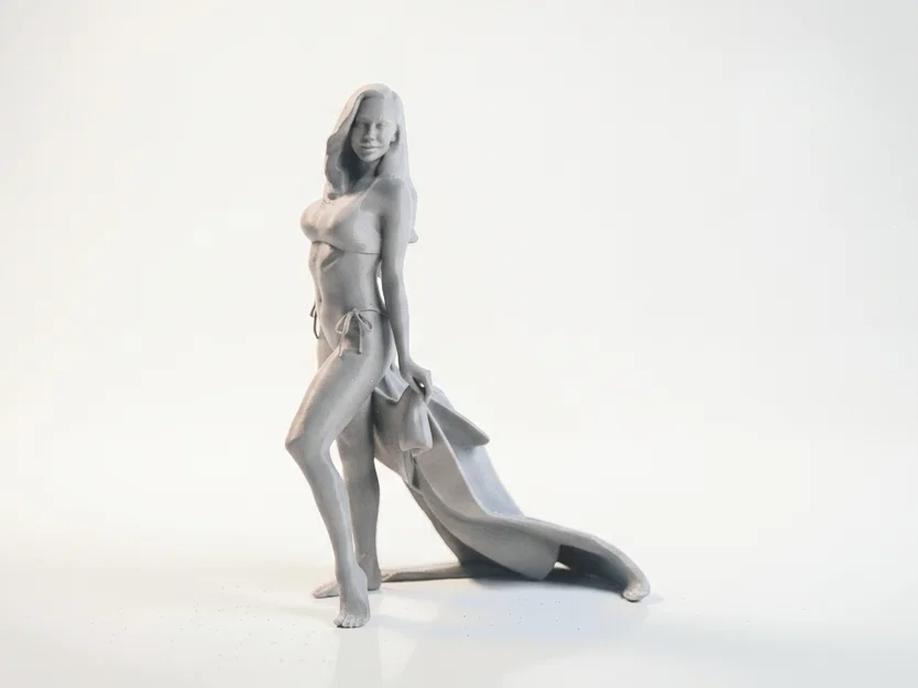 Mô Hình Thiếu Nữ Bãi Biển - Tượng Nữ 3D Print - Image 2