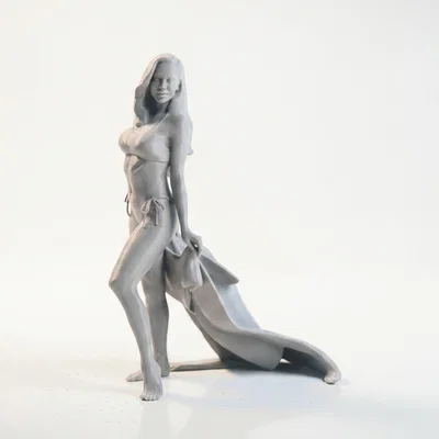 Mô Hình Thiếu Nữ Bãi Biển - Tượng Nữ 3D Print