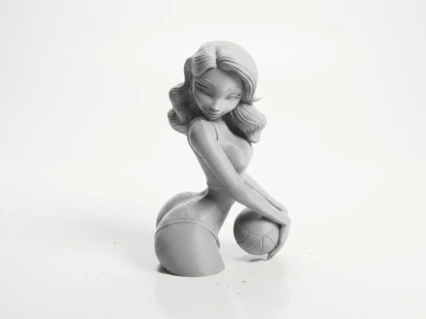 Mô hình 3D cô gái chơi bóng chuyền bãi biển (File STL) - Image 1