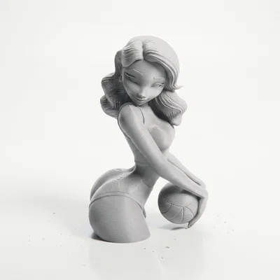 Mô hình 3D cô gái chơi bóng chuyền bãi biển (File STL)