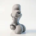 Mô hình 3D cô gái chơi bóng chuyền bãi biển (File STL) - Thumbnail 3