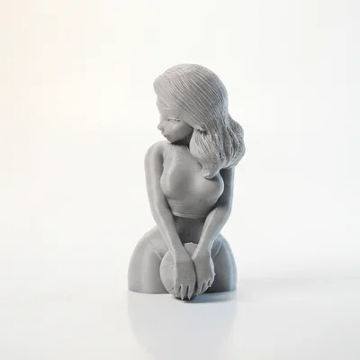 Mô hình 3D cô gái chơi bóng chuyền bãi biển (File STL)