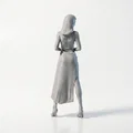 Mô hình tượng nhân vật nữ mặc váy đẹp - File in 3D - Thumbnail 3