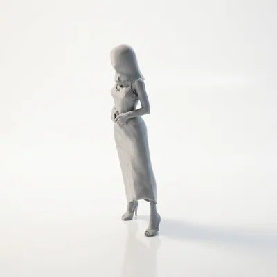 Mô hình tượng nhân vật nữ mặc váy đẹp - File in 3D