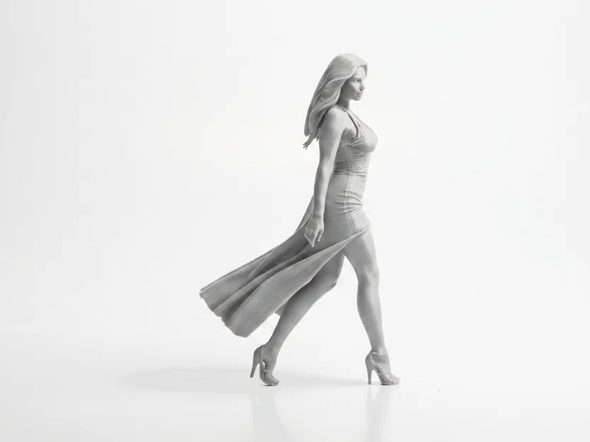 Mô hình 3D cô gái mặc váy tuyệt đẹp – File STL in 3D - Image 2