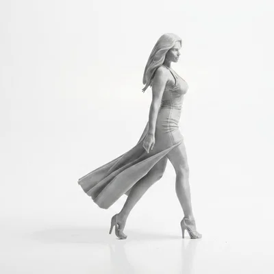 Mô hình 3D cô gái mặc váy tuyệt đẹp – File STL in 3D