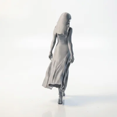 Mô hình 3D cô gái mặc váy tuyệt đẹp – File STL in 3D