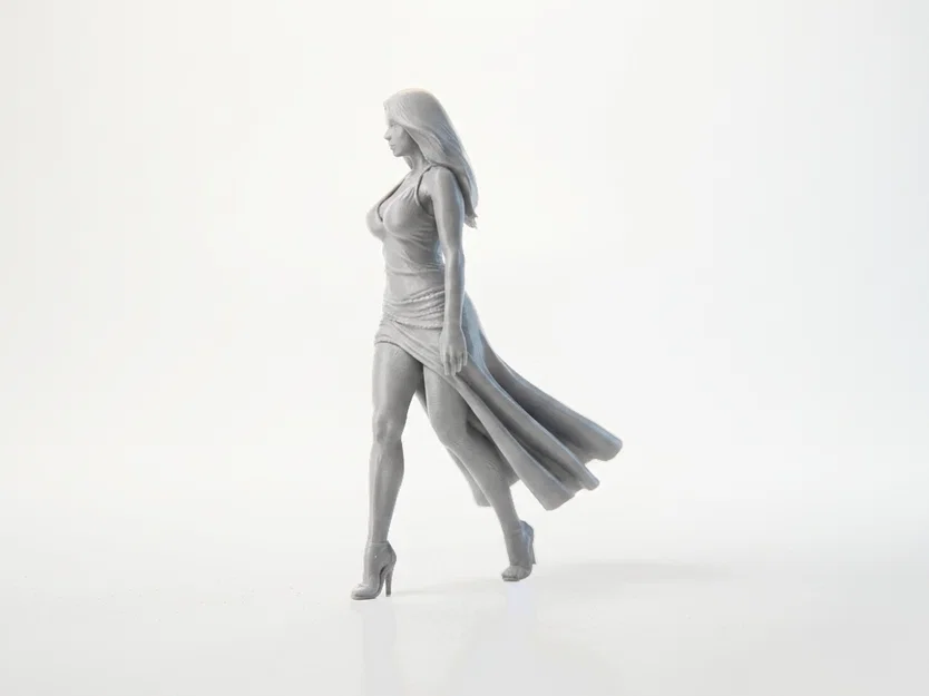 Mô hình 3D cô gái mặc váy tuyệt đẹp – File STL in 3D - Image 4
