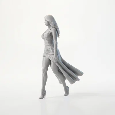 Mô hình 3D cô gái mặc váy tuyệt đẹp – File STL in 3D