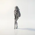 Mô hình tượng Anime Girl sang trọng - Nhân vật nữ in 3D - Thumbnail 4