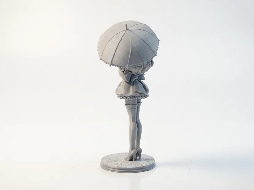 Mô hình 3D Quý Cô Cầm Ô Thanh Lịch - Image 3