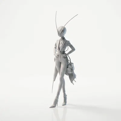 Mô hình Bee Girl - Tượng nhân vật nữ 3D tinh xảo