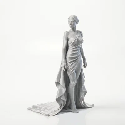 Tượng Nữ Thần Trong Tà Áo - Mẫu In 3D Đẹp Mắt