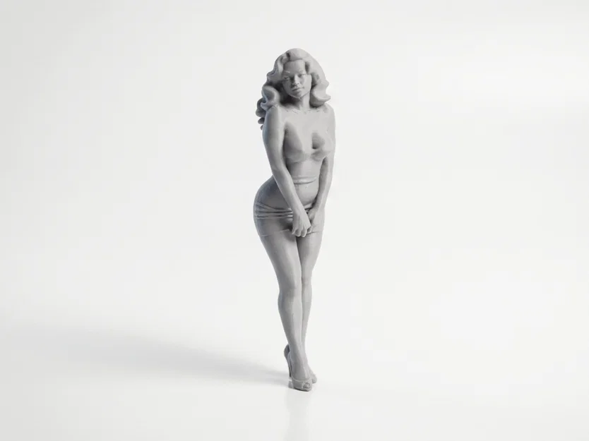 Mô hình tượng nữ diện váy ôm quyến rũ - Tệp STL 3D printable - Image 1