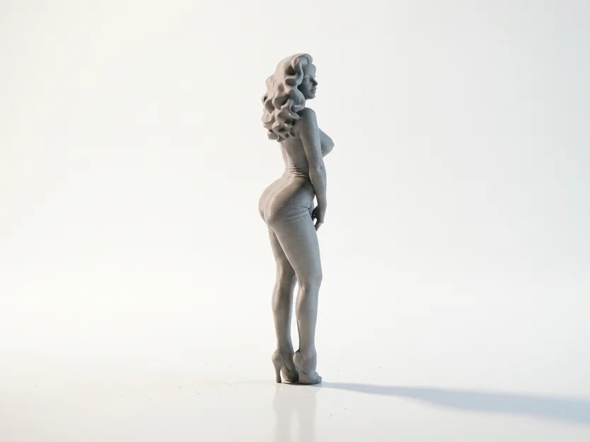 Mô hình tượng nữ diện váy ôm quyến rũ - Tệp STL 3D printable - Image 2