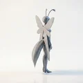 Bee Lady Figurine - Mô Hình Nhân Vật Fantasy In 3D - Thumbnail 3