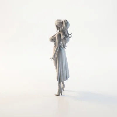 Mô hình tượng nhân vật nữ Elegant Lady in 3D
