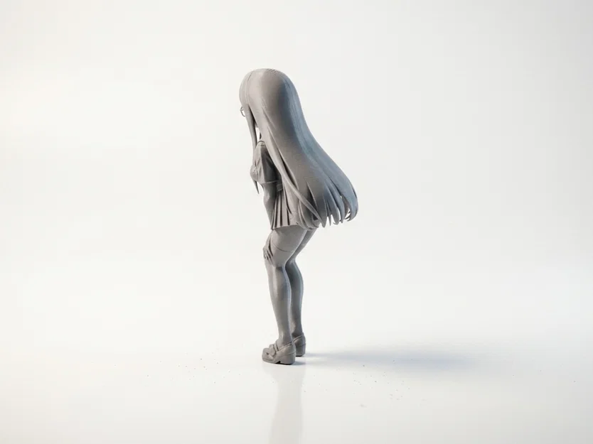 Mô hình nhân vật nữ Anime 3D in được (Anime Girl Figurine) - Image 4