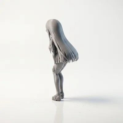 Mô hình nhân vật nữ Anime 3D in được (Anime Girl Figurine)