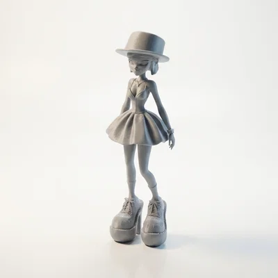 Mô hình tượng nữ Big Shoe Lady - File in 3D nghệ thuật