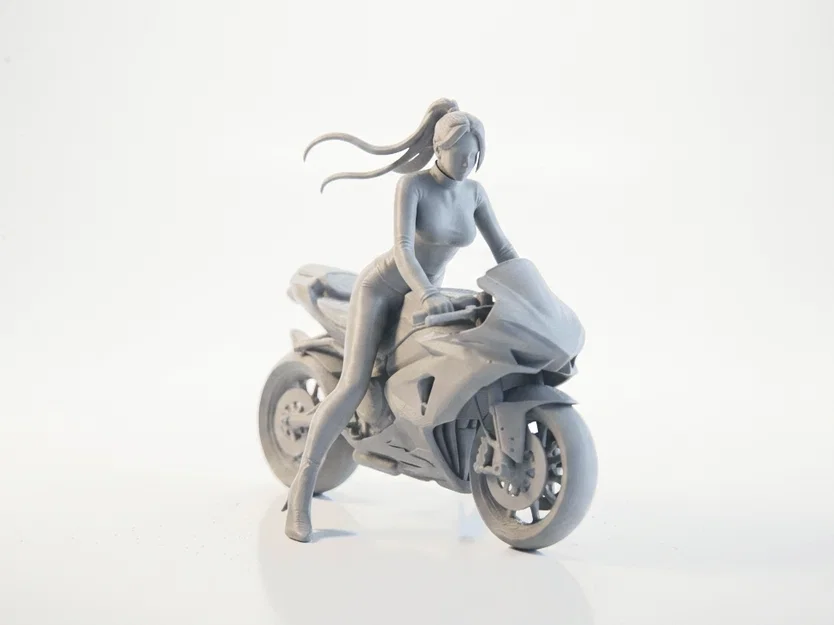 Mô hình Nữ Biker Cá Tính - Figurine in 3D - Image 2