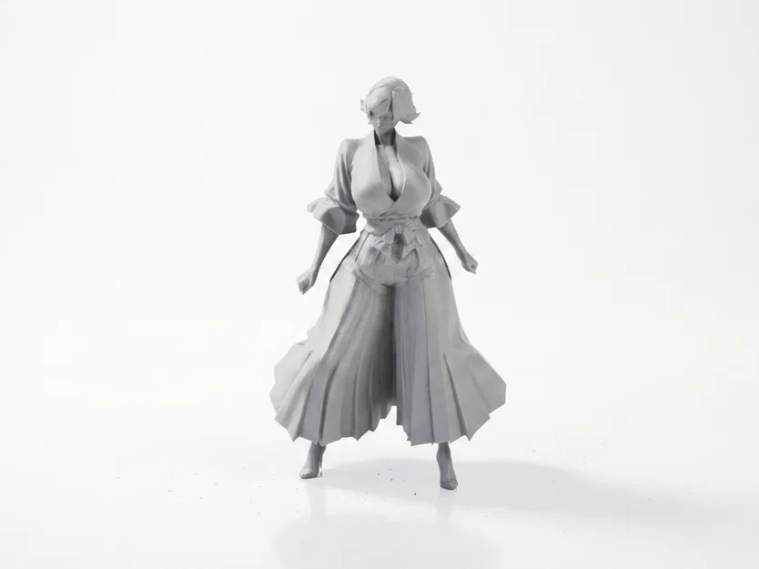 Mô hình nhân vật nữ mặc quần ống rộng 3D - Image 1