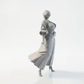 Mô hình nhân vật nữ mặc quần ống rộng 3D - Thumbnail 2