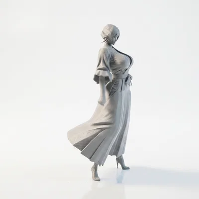Mô hình nhân vật nữ mặc quần ống rộng 3D