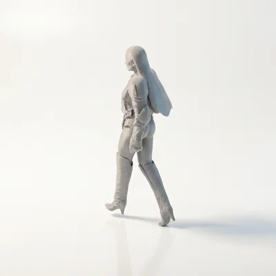 Mô Hình Nhân Vật Nữ Biker Cá Tính In 3D (STL File)