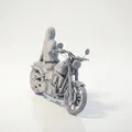 Mô hình Biker Lady lái mô tô - Tượng nhân vật nữ in 3D - Thumbnail 3