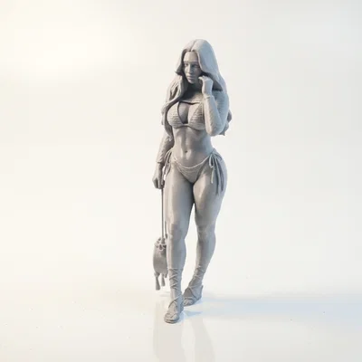 Mô hình nhân vật nữ Bikini Babe - File in 3D nghệ thuật