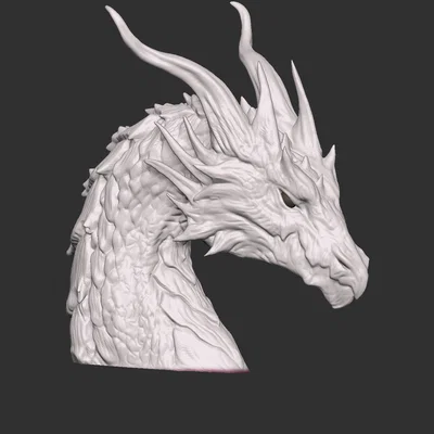 Mô hình đầu rồng 3D nghệ thuật (Dragon Head) cho người đam mê Fantasy