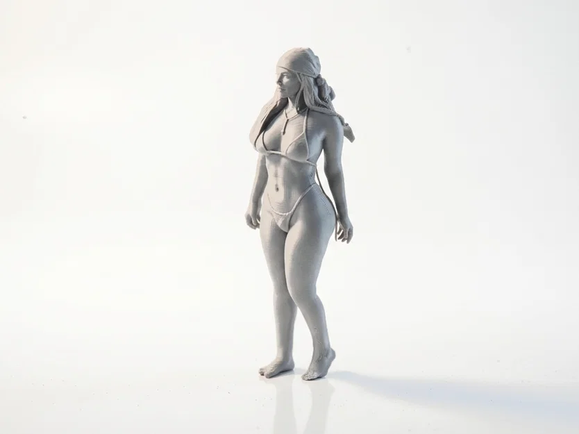 Mô hình tượng nữ Bikini Babe in 3D (Bikini Babe Female Figure Statue 3D Printable) - Image 1