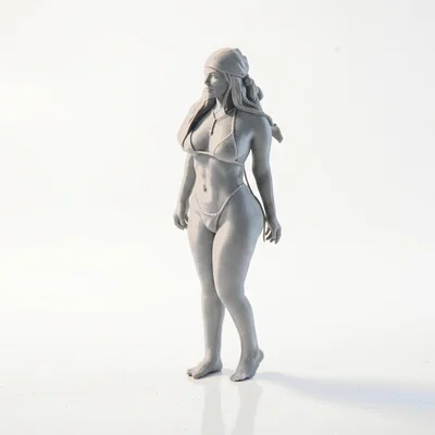 Mô hình tượng nữ Bikini Babe in 3D (Bikini Babe Female Figure Statue 3D Printable)