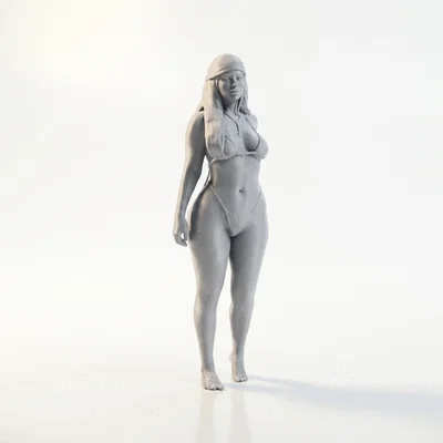Mô hình tượng nữ Bikini Babe in 3D (Bikini Babe Female Figure Statue 3D Printable)