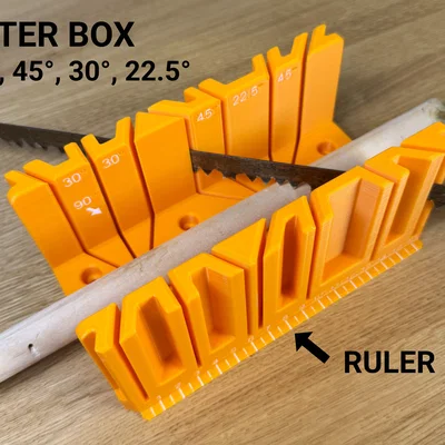 Miter Box - Hộp cắt góc đa năng 90°, 45°, 30°, 22.5° kèm thước đo