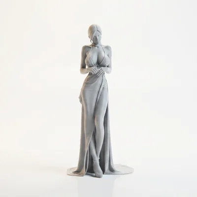 Mô hình tượng nữ diện váy dài - Tệp in 3D (Long Dress Lady Figurine)