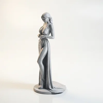 Mô hình tượng nữ diện váy dài - Tệp in 3D (Long Dress Lady Figurine)