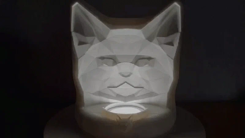 Đèn 3D Mèo Low Poly - Ảo ảnh quang học cực độc - Image 2