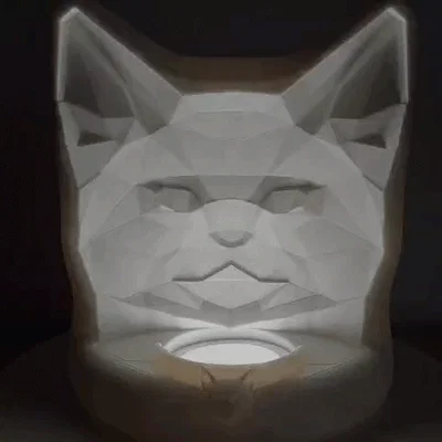 Đèn 3D Mèo Low Poly - Ảo ảnh quang học cực độc