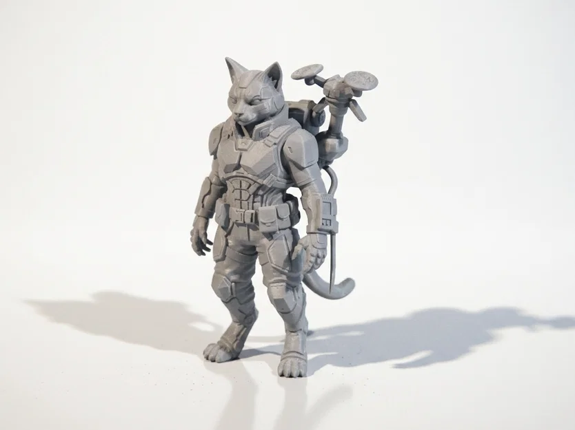 Mô hình Mèo mặc Giáp Robot (Mech Suit Cat) - File in 3D sưu tầm - Image 1
