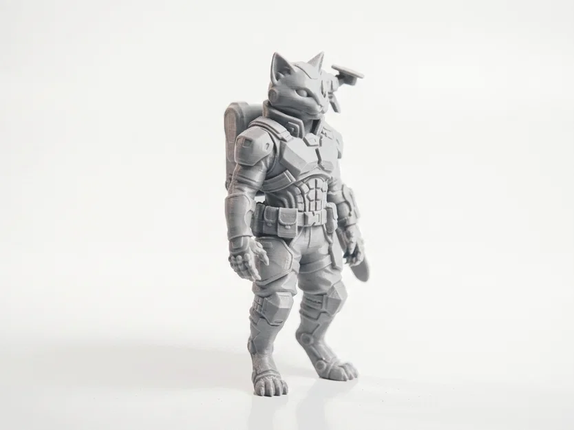 Mô hình Mèo mặc Giáp Robot (Mech Suit Cat) - File in 3D sưu tầm - Image 2