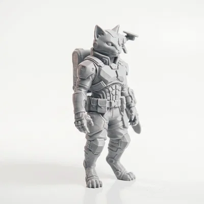 Mô hình Mèo mặc Giáp Robot (Mech Suit Cat) - File in 3D sưu tầm